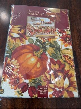 🆕New Bardwil linens Seasons tablecloth Harvest Valley 70” x 52” cotton blend